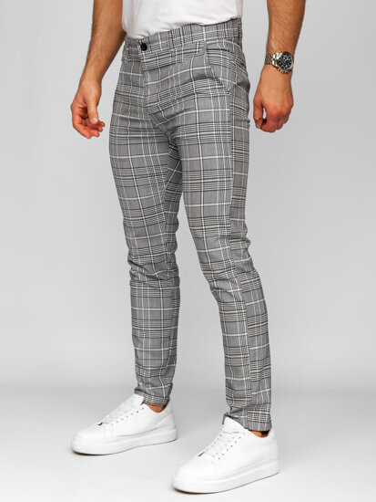 Uomo Pantaloni joggers a quadri Grigio Bolf 184176