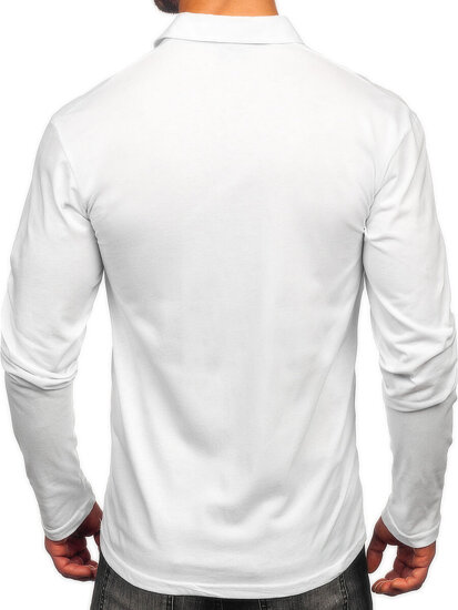 Uomo Polo in cotone a maniche lunghe Bianco Bolf 5119