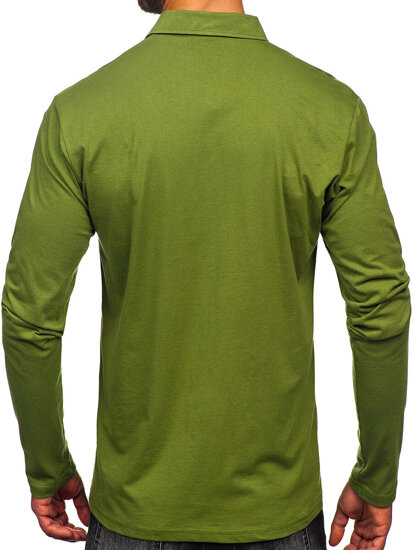 Uomo Polo in cotone a maniche lunghe Verde Bolf 5119