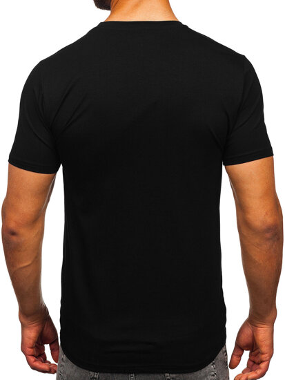 Uomo T-shirt basic Nero Bolf M216