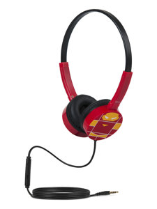 Auricolari con filo con microfono Iron Man per bambini rossi W15IM