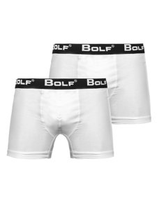 Boxer da uomo bianchi Bolf 0953-2P 2 PACK