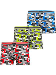 Boxer da uomo multicolore Bolf 1BE750-3P 3 PACK