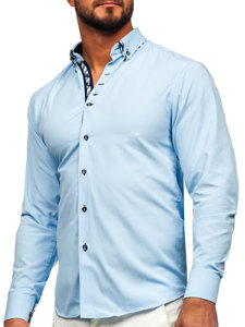 Camicia a manica lunga celeste Bolf 3762