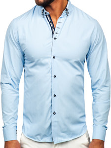 Camicia a manica lunga celeste Bolf 3762