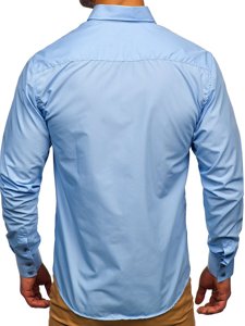 Camicia a manica lunga da uomo azzurra Bolf 20725