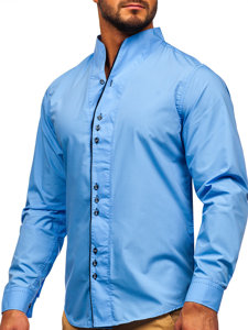 Camicia a manica lunga da uomo azzurro chiara Bolf 5720