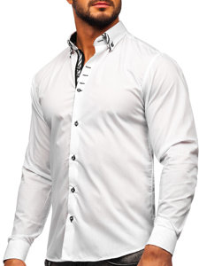 Camicia a manica lunga da uomo bianca Bolf 3762