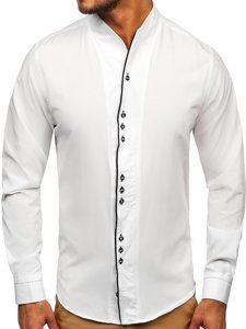 Camicia a manica lunga da uomo bianca Bolf 5720