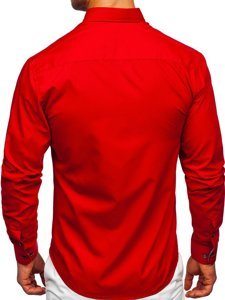 Camicia a manica lunga da uomo rossa Bolf 20719