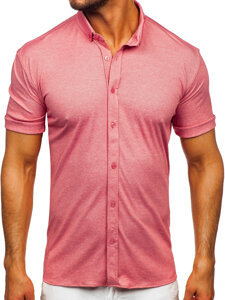 Camicia a maniche corte da uomo rosa Bolf 2005