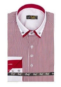 Camicia broker a manica lunga da uomo bordò Bolf 0909