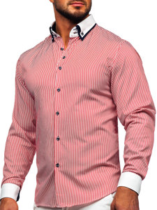 Camicia broker a manica lunga da uomo bordò Bolf 0909