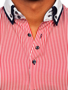 Camicia broker a manica lunga da uomo bordò Bolf 0909