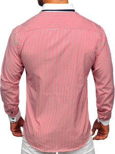 Camicia broker a manica lunga da uomo bordò Bolf 0909