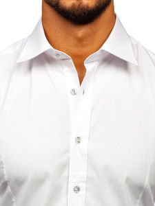 Camicia elegante a manica lunga da uomo bianca Bolf 1703