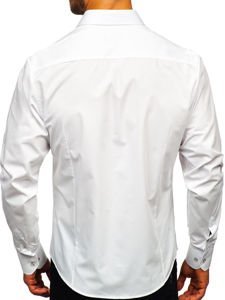 Camicia elegante a manica lunga da uomo bianca Bolf 1703