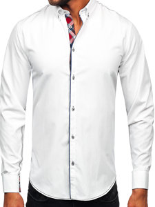 Camicia elegante a maniche lunghe da uomo bianca Bolf 22732