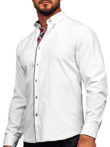 Camicia elegante a maniche lunghe da uomo bianca Bolf 22732