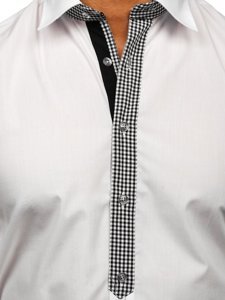 Camicia elegante a maniche lunghe da uomo bianca Bolf 6873