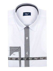 Camicia elegante a maniche lunghe da uomo bianca Bolf 6873