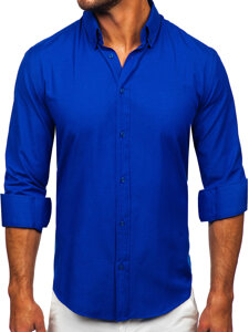 Camicia elegante a maniche lunghe da uomo bluette Bolf 5821-1