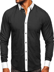 Camicia elegante a maniche lunghe da uomo grafite Bolf 21750