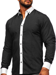 Camicia elegante a maniche lunghe da uomo grafite Bolf 21750