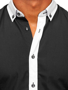 Camicia elegante a maniche lunghe da uomo grafite Bolf 21750