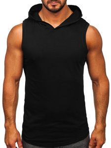 Canotta tank top con stampa da uomo nera Bolf 2537