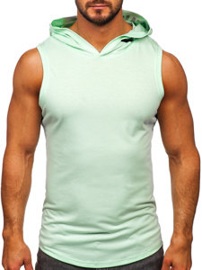 Canotta tank top con stampa da uomo verde menta Bolf B2537