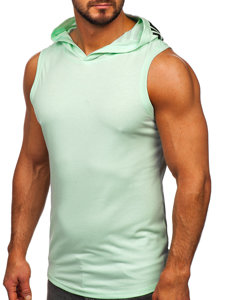 Canotta tank top con stampa da uomo verde menta Bolf B2537