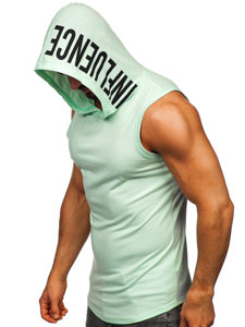 Canotta tank top con stampa da uomo verde menta Bolf B2537