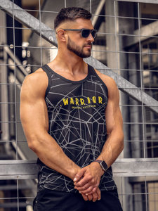 Canotta tank top con stampa nera Bolf 14845A