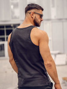 Canotta tank top con stampa nera Bolf 14846A