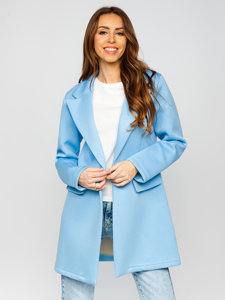 Cappotto corto da donna celeste Bolf 20672