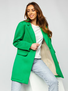 Cappotto corto da donna verde Bolf 20672