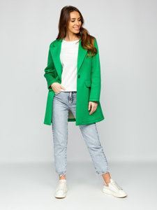 Cappotto corto da donna verde Bolf 20672