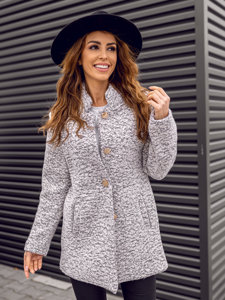 Cappotto da donna bianco Bolf 6011-1