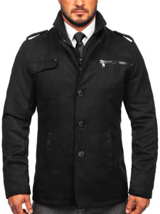 Cappotto da uomo nero Bolf 8856