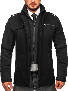 Cappotto da uomo nero Bolf 8856