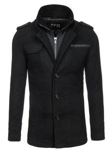 Cappotto da uomo nero Bolf 8856C