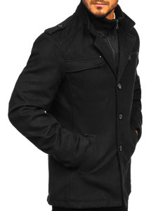 Cappotto da uomo nero Bolf 8856D