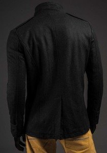 Cappotto da uomo nero Bolf 8857B