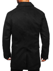 Cappotto doppiopetto con scollo alto invernale da uomo  nero Bolf 1048C