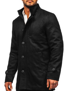 Cappotto invernale con collo alto da uomo nero Bolf M3129