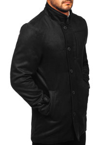 Cappotto invernale con collo alto da uomo nero Bolf M3129