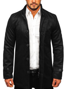 Cappotto invernale con collo alto da uomo nero Bolf M3129