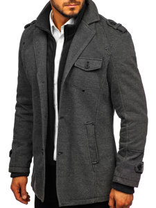 Cappotto invernale da uomo grigio Bolf 88801