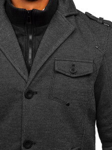 Cappotto invernale da uomo grigio Bolf 88801